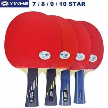 Профессиональная ракетка для настольного тенниса Yinhe 7/8/9/10 Star Carbon Offensive, легкая эластичная ракетка для пинг-понга с одобрением ITTF 8 star long handle