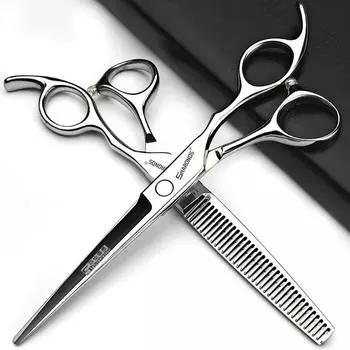 Профессиональные парикмахерские ножницы, специальные плоские ножницы Hair Gallery, ножницы с тонкими зубцами, набор инструментов для парикмахерских ножниц длиной 6,5 дюймов.