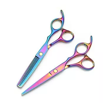 Профессиональные стальные 6-дюймовые ножницы Rainbow Cut для волос, набор ножниц для стрижки, филировочные ножницы, парикмахерские ножницы