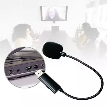 Профессиональный USB-нагрудный микрофон USB-микрофон с переключением для записи голоса для ноутбуков