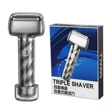 Professional Reciprocating Shaver For Man Multifunction Electric Beard Razor Twin Blade Rechargeable Face Beard Knives Trimmer синий