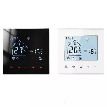 Программируемый термостат, газовый котел/электрический/водяной пол с подогревом, 3A/16A, ЖК-дисплей, контроллер температуры теплого пола For Electric Heating белый