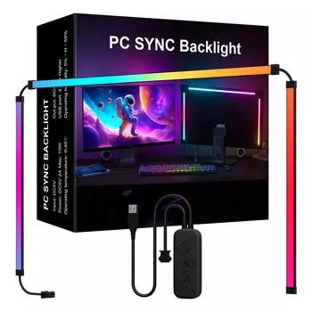 Программное обеспечение для синхронизации динамического света RGB Phantom Ambiance Display LED Light Bar Music Rhythm 24inch