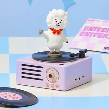 Проигрыватель проигрывателя Line Friends BT21 RJ с Bluetooth-динамиком