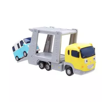 Происхождение Корейская модель - Tayo Bus Trailer Bus Coche Set 2pcs (Bong Bong & Carry) Pull Back модель 23 x 20.2 x 9.2