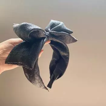 PROLY Новая Мода Женская Повязка на Голову Двухслойная Большая Бант Широкая Сторона Головной Убор Девушки Летний Тюрбан Аксессуары для Волос