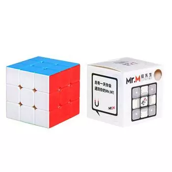 Промо Sengso Mr.M 3x3x3 Магнитный волшебный куб-головоломка без наклеек Профессиональные магниты Shengshou 3x3 Speed Cubo Mgaico Игрушки для детей