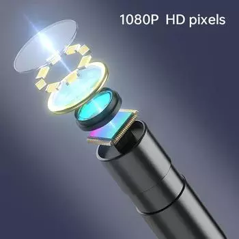 Промышленная эндоскопическая камера 4,3-дюймовый IPS-экран 8 мм HD1080P IP67 водонепроницаемый 8 светодиодов свет инспекционный бороскоп для ремонта труб автомобиля 1m