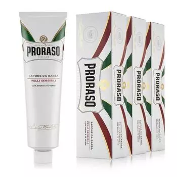 Proraso Мыло для бритья Sensitive White, 150 мл, 3 шт.