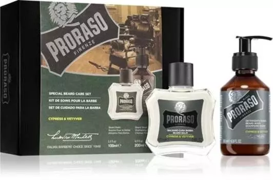 Proraso Set Beard Classic Coffret Cadeau Pour Homme Cypress And Vetyver TU прозрачный