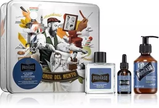 Proraso Set Beard Routine Ensemble Pour La Barbe Azur Lime TU прозрачный