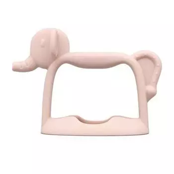 Прорезыватель для зубов TGM Platinum Silicone Elephant Wrist Teether + Чехол, Основной продукт, Фламинго (Прорезыватель), Корейские детские товары