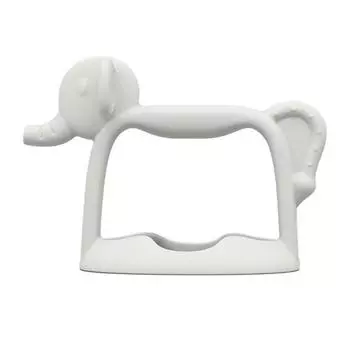 Прорезыватель для зубов TGM Platinum Silicone Elephant Wrist Teether + Чехол, Основной продукт, Цвет: пудрово-голубой (Прорезыватель), Корейские детские товары