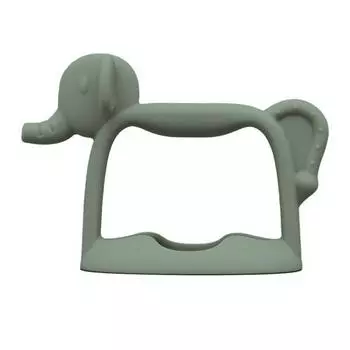 Прорезыватель для зубов TGM Platinum Silicone Elephant Wrist Teether + Чехол, Основной продукт, Лесной Зеленый (Прорезыватель), Корейские детские товары