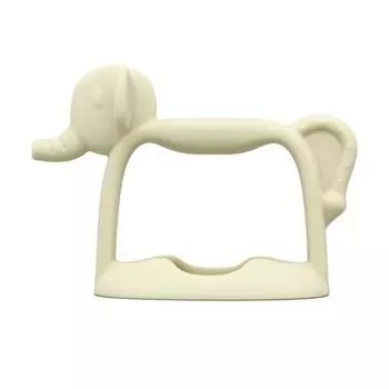 Прорезыватель для зубов TGM Platinum Silicone Elephant Wrist Teether + Чехол, Основной продукт, Молочно-зеленый (Прорезыватель), Корейские детские товары