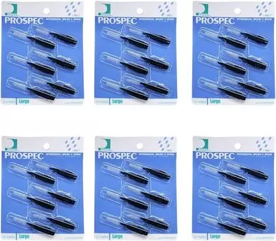 Prospec Interdental Brush 2 Spare Brush Only 6 Pieces x 6 Pack L Blue