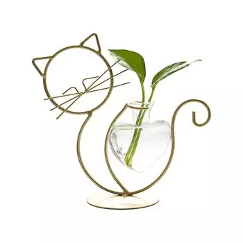 Простая ваза для гидропонной цветочной композиции из железа Cat 2