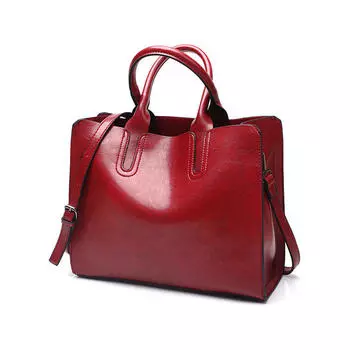 Простая вместительная ретро и модная сумка-тоут Простая ручная сумка Сумка через плечо красный