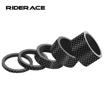 Проставка для рулевой колонки RIDERACE 28,6 мм 1-1/8 для передней вилки велосипеда, регулировочная шайба из углеродного волокна, сверхлегкие аксессуары для горного велосипеда