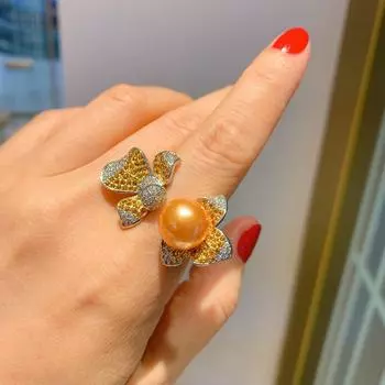 Простое австралийское кольцо с жемчугом Fritillary, женское модное цветное винтажное кольцо, ювелирные изделия