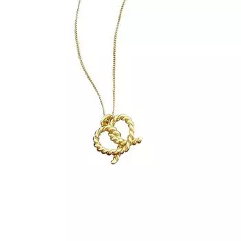 Простое и нишевое ожерелье Mohua Love Knotted для женщин, цепочка на ключицу, модный весенний и летний стиль