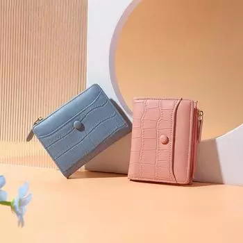Простой двойной держатель кошелька Zero, высококачественный короткий кошелек для монет, минималистичный женский кошелек