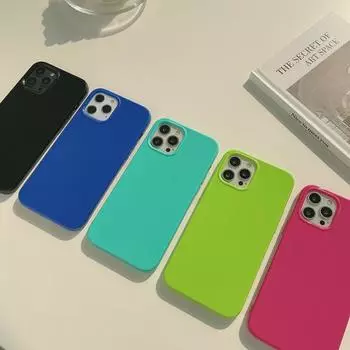 Простой флуоресцентный цветной чехол для телефона Iphone 14 12 13 11 Pro Promax Plus X Xr Xsmax противоударный жесткий чехол для телефона iPhone 78plus красный