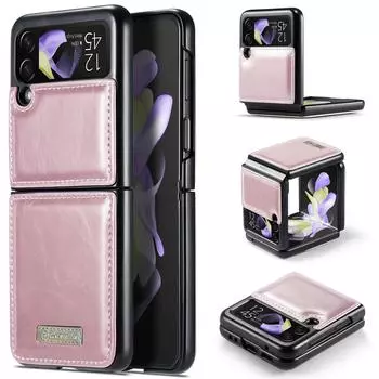 Простой кожаный чехол с защитой от падения, чехол для Samsung Galaxy Z Flip4 Flip 4 Flip3 Flip 3 5g Zflip4, складные дизайнерские чехлы for Samsung z Flip 4 синий