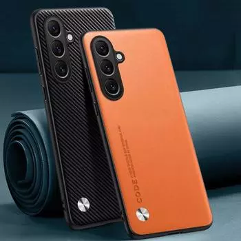 Простой кожаный противоударный чехол для телефона Samsung Galaxy M55 M54 M53 M52 M32 M22 M51 M34 M35 M15 F15 F54, защита объектива, мягкий бампер, задняя крышка For Samsung C55 матовый черный
