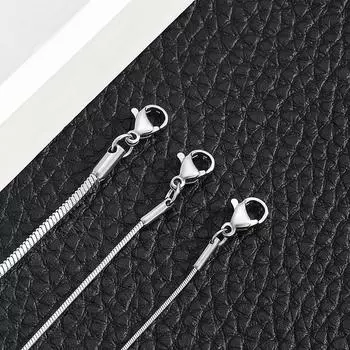 Простой мужской браслет из нержавеющей стали с квадратной цепочкой в виде змеиной кости, хип-хоп-ювелирные изделия, модные аксессуары для вечеринок, браслет для женщин 1.2mm серебряный