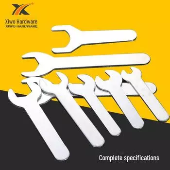 Простой оцинкованный односторонний гаечный ключ с открытым зевом - тонкий одноразовый небольшой инструмент 10*65*1.5 (Closed)