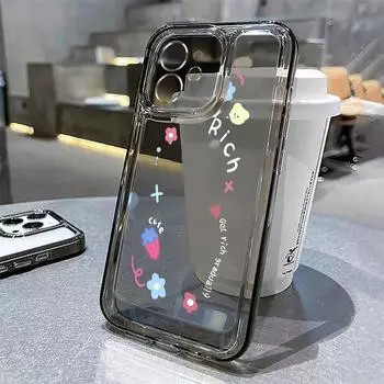 Простой силиконовый чехол с надписью для iPhone 14 Pro, чехол для iPhone 11, 12, 15, 13 Pro Max 7, 8 Plus, противоударный модный чехол XR X XS SE For iPhone 13Pro Max