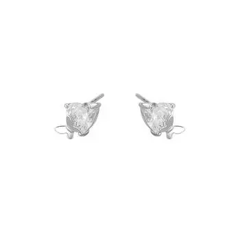 Простые серьги Butterfly Love Gentle Wind для женщин Изысканные универсальные классические серьги Niche