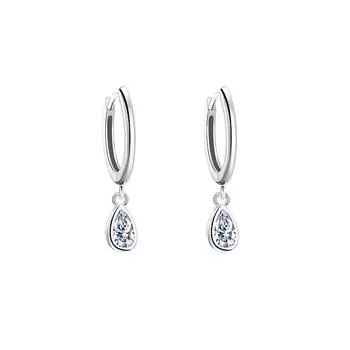 Простые серьги для женщин с пряжкой Niche Ear Buckle Summer Water Drop Circon Ear Cears