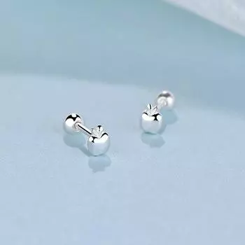 Простые серьги-гвоздики Apple Screw для женщин, универсальные студенческие подарочные серьги для женщин