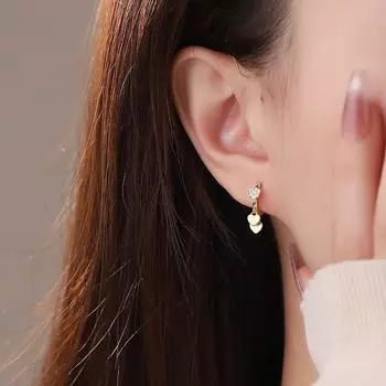 Простые серьги-кнопки Love Girl для женщин, темпераментные, легкие, роскошные, высокого класса, нишевые серьги, новый стиль