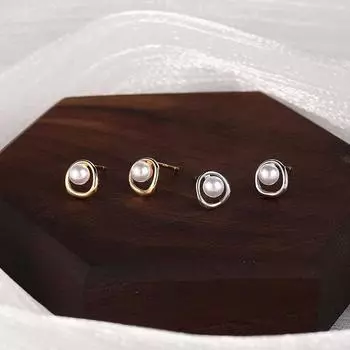Простые серьги с жемчугом, женские, французские, высокого класса, элегантные, темпераментные, универсальные