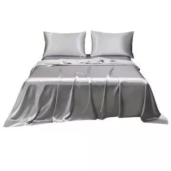 Простыни Bedsure Queen, Набор охлаждающих простыней Queen, Мягкие дышащие простыни, Роскошные шелковистые постельные принадлежности для отелей 168x244cm