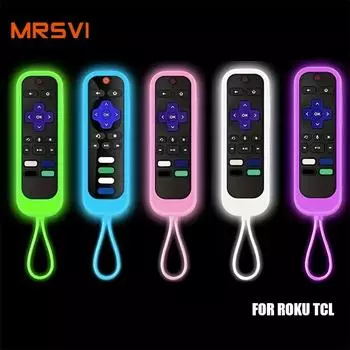 Protective Case Fit for Roku TCL Express RC280 RCAL7R TV Remote Control Cover Silicone Dust-proof Skin Anti-Slip синий