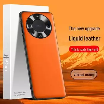 Protective Liquid Leather Case for Huawei Mate 60 Pro, Anti-Fall and Dirt Resistant Huawei mate60pro+ чёрный