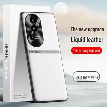 Protective liquid leather case for OPPO Reno 10 Pro+, anti-fall design with one-piece construction. oppoReno10pro+ озеро синий