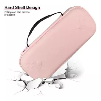 Protective Travel Case PU Leather Travel Carry Bag Shockproof Zipper Handbag Anti Scratch for PS5 Portal for PlayStation Portal розовый