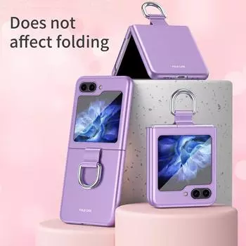 Противоскользящий чехол с кольцом на палец для Samsung Galaxy Z Flip 5 5G Flip5 Flip4 Flip3 Flip 3 4 Zflip5, аксессуары для телефонов, защитный чехол for Samsung Z Flip 5 чёрный