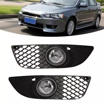 Противотуманные фары для Mitsubishi Lancer 2008 2009 2010 2011 2012 2013, переключатель жгута проводов противотуманных фар, решетка переднего бампера, супер яркая