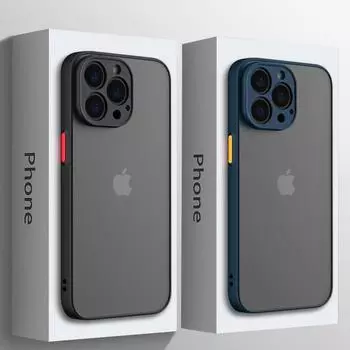 Противоударный бронированный матовый чехол для Iphone 13 12 11 Pro Max Xr Xs Max 7 Plus 13pro 11 14, роскошный силиконовый бампер, прозрачный жесткий чехол для ПК For iphone XS