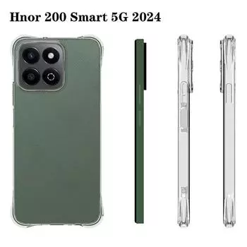Противоударный чехол Airbag для Honor 200 Smart 200Smart Прозрачный чехол Airbag из силикона TPU для Honor X7C 4G X5B 200 Smart 200Smart Honor 200 прозрачный