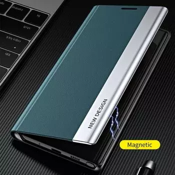 Ударопрочный чехол для Xiaomi 14T 13T Pro Poco X6 Pro X5 Redmi Note 13 Pro 12 Чехол-книжка из кожи Xiaomi Poco X5 Pro красный