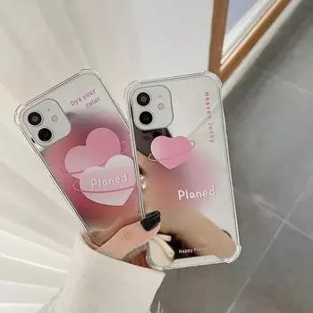 Противоударный чехол Ins Gradient Love Heart для Iphone 13 Mini 12 11 Promax 14 Pro Max 7 8 Plus Xsmax Xr X, чехол для телефона с рисунком for iphone 11