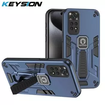 Противоударный чехол KEYSION для Redmi Note 11 Pro 5G 11S 10 Pro 10 5G K50, игровой чехол с подставкой для телефона POCO X4 Pro 5G F4 GT M5S for Redmi Note 11 красный