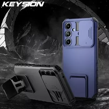 Противоударный чехол KEYSION для Samsung A55 5G A35 A25 A15 A05, защита объектива камеры, чехол с подставкой для телефона Galaxy A05S for Samsung A05S красный